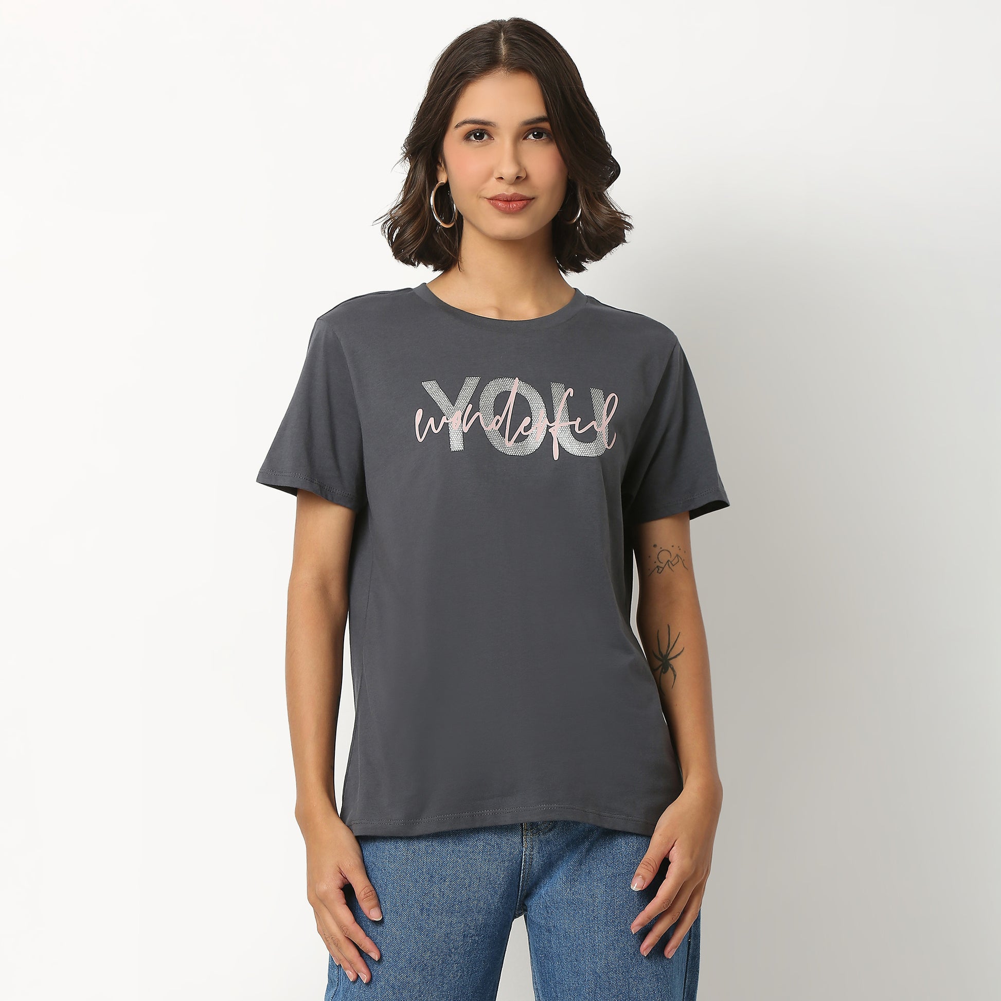 Graphic Cotton Fabric T-Shirt