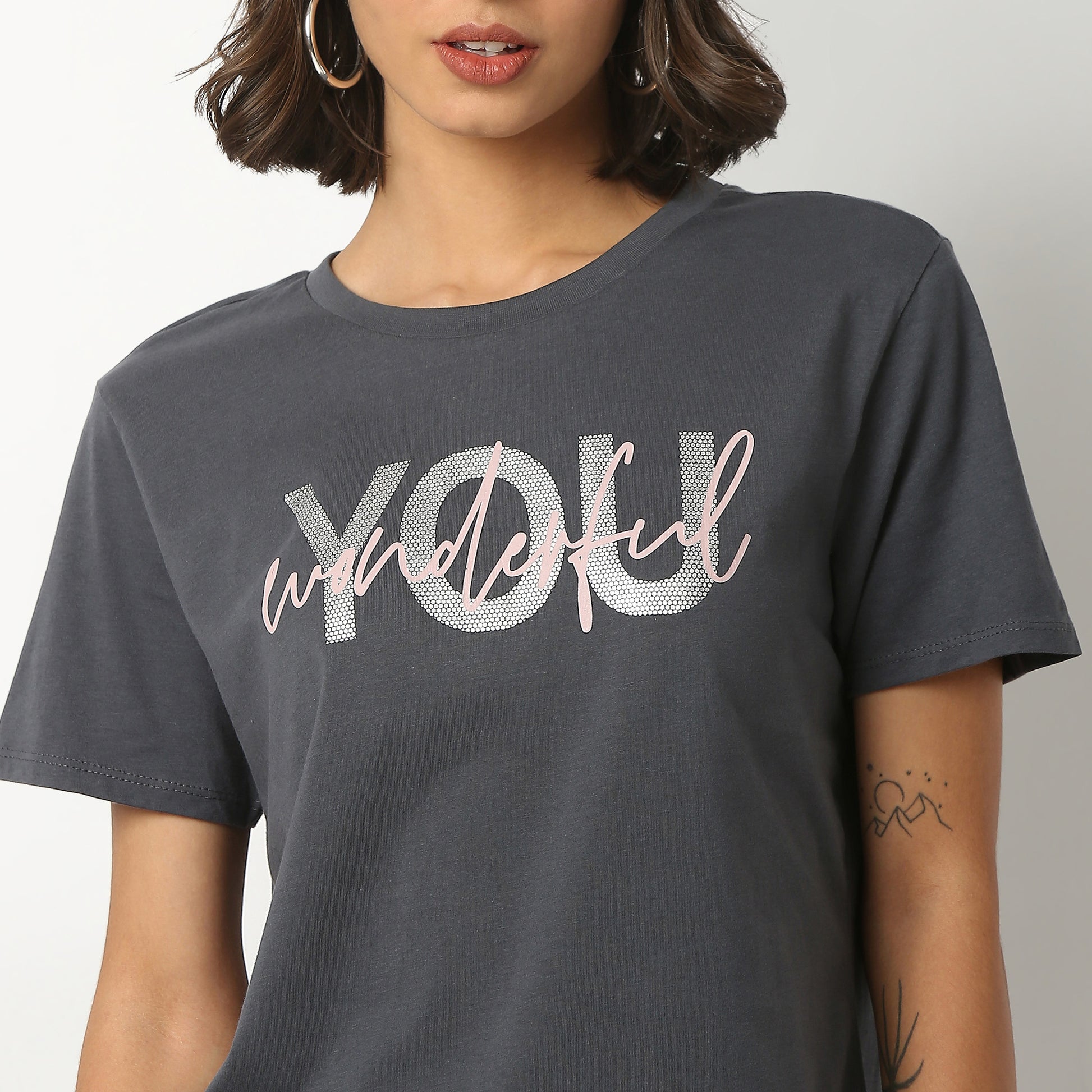 Graphic Cotton Fabric T-Shirt