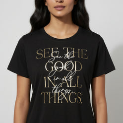 Cotton Crew Neck Graphitee