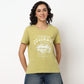 Buy Women Regular Fit Printed Short Sleeve T-Shirt  - Style Union