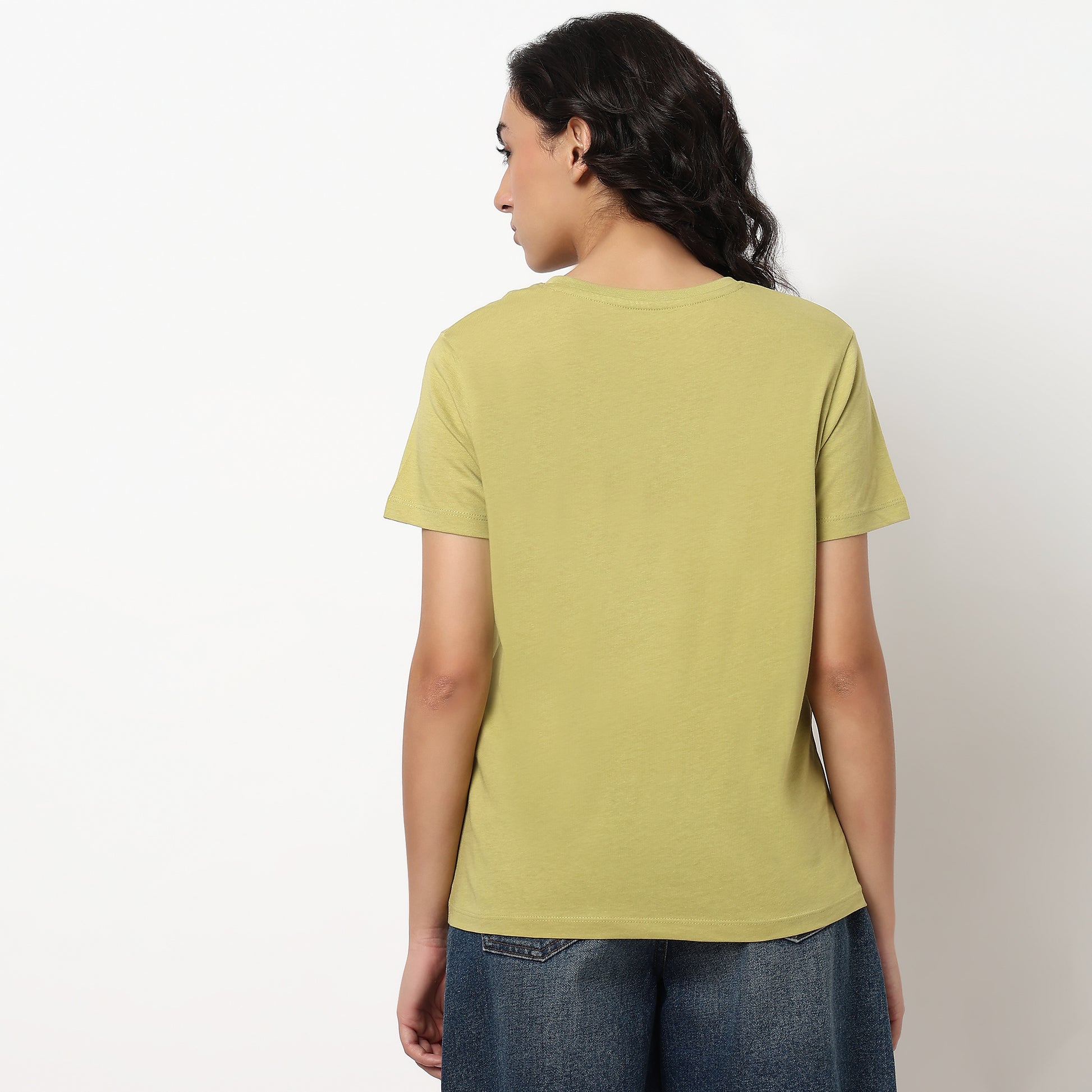 Buy Women Regular Fit Printed Short Sleeve T-Shirt  - Style Union