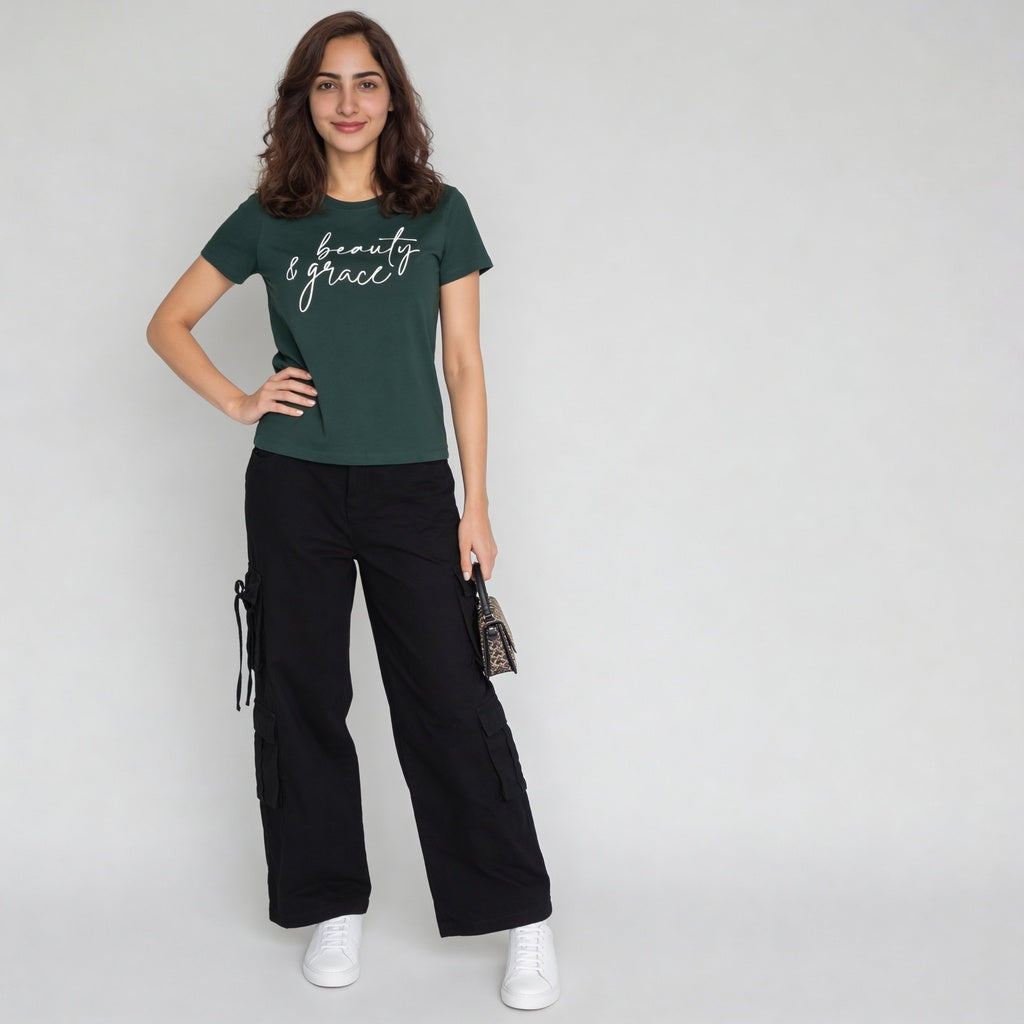 Cotton Graphic Crew Neck T-Shirt