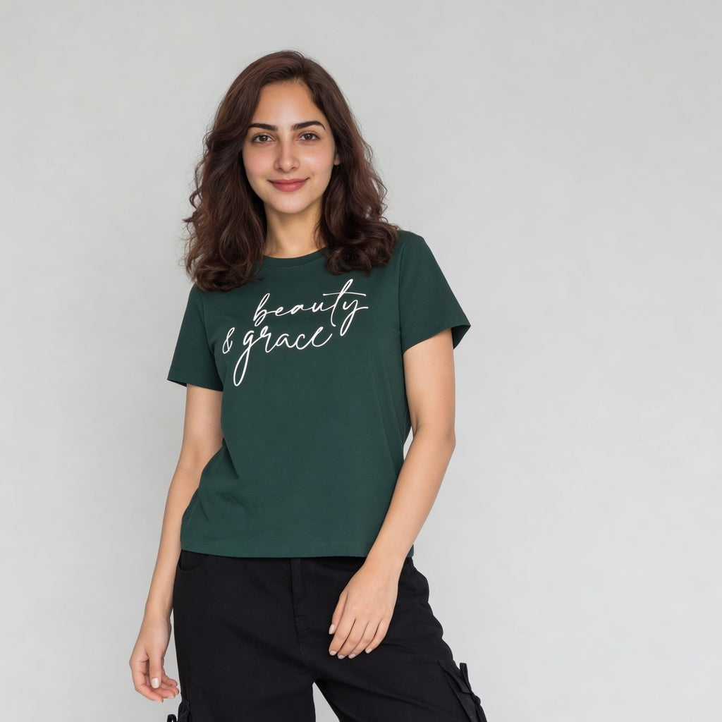 Cotton Graphic Crew Neck T-Shirt