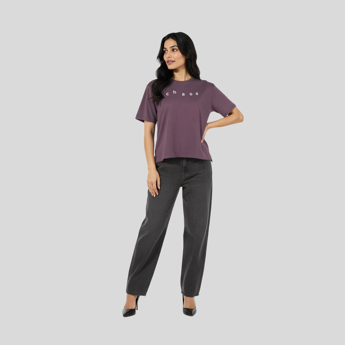 Cotton Crew Neck Graphitee