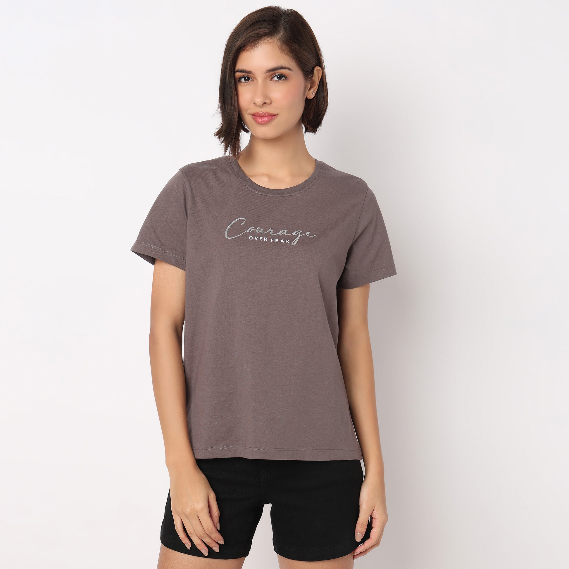 Cotton Crew Neck Graphitee