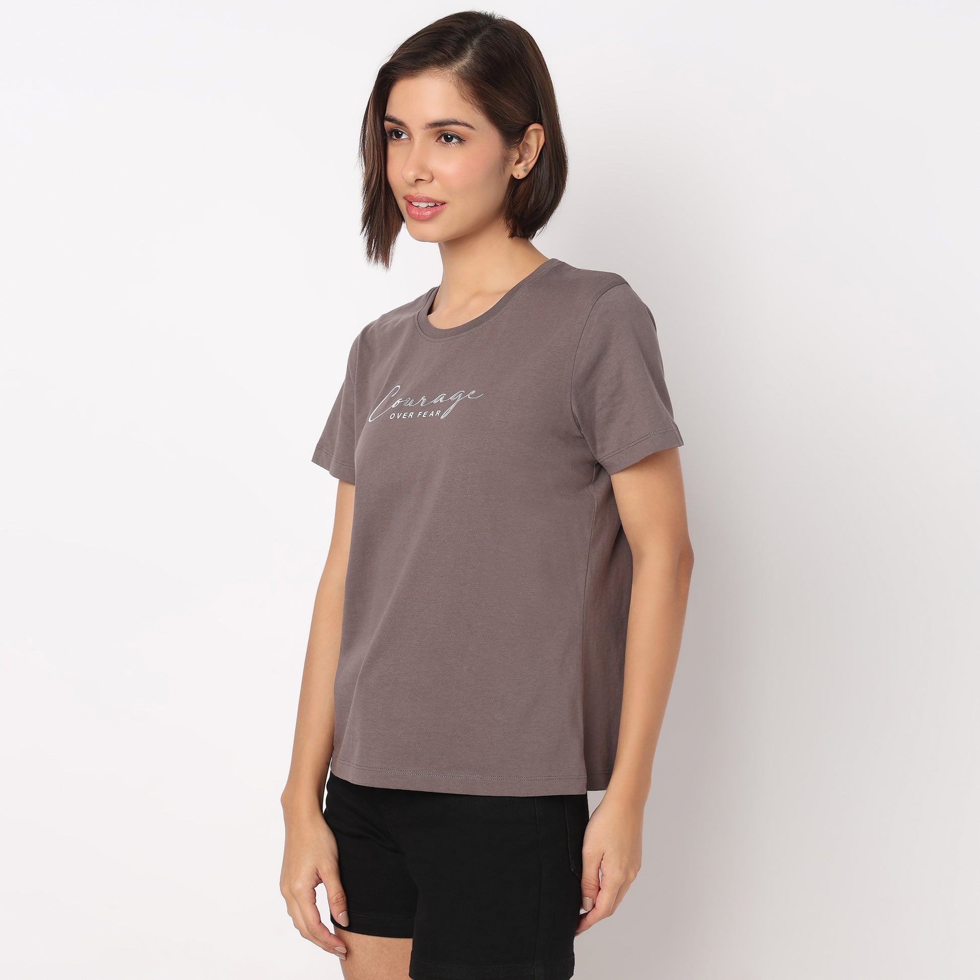 Cotton Crew Neck Graphitee