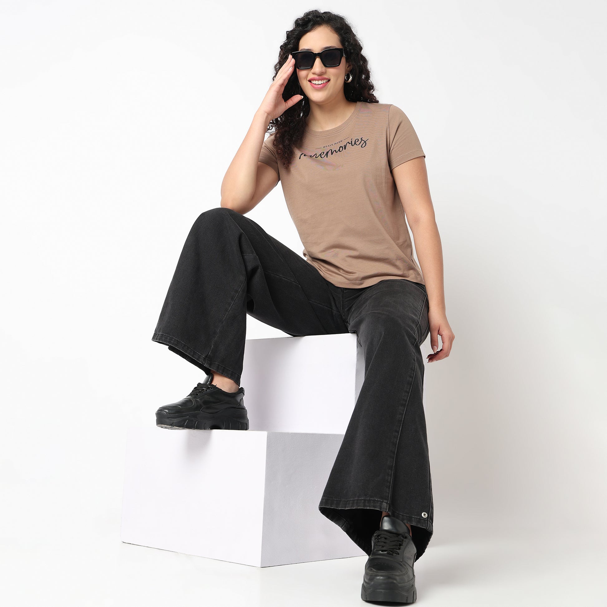 Round Neck Graphic Tees