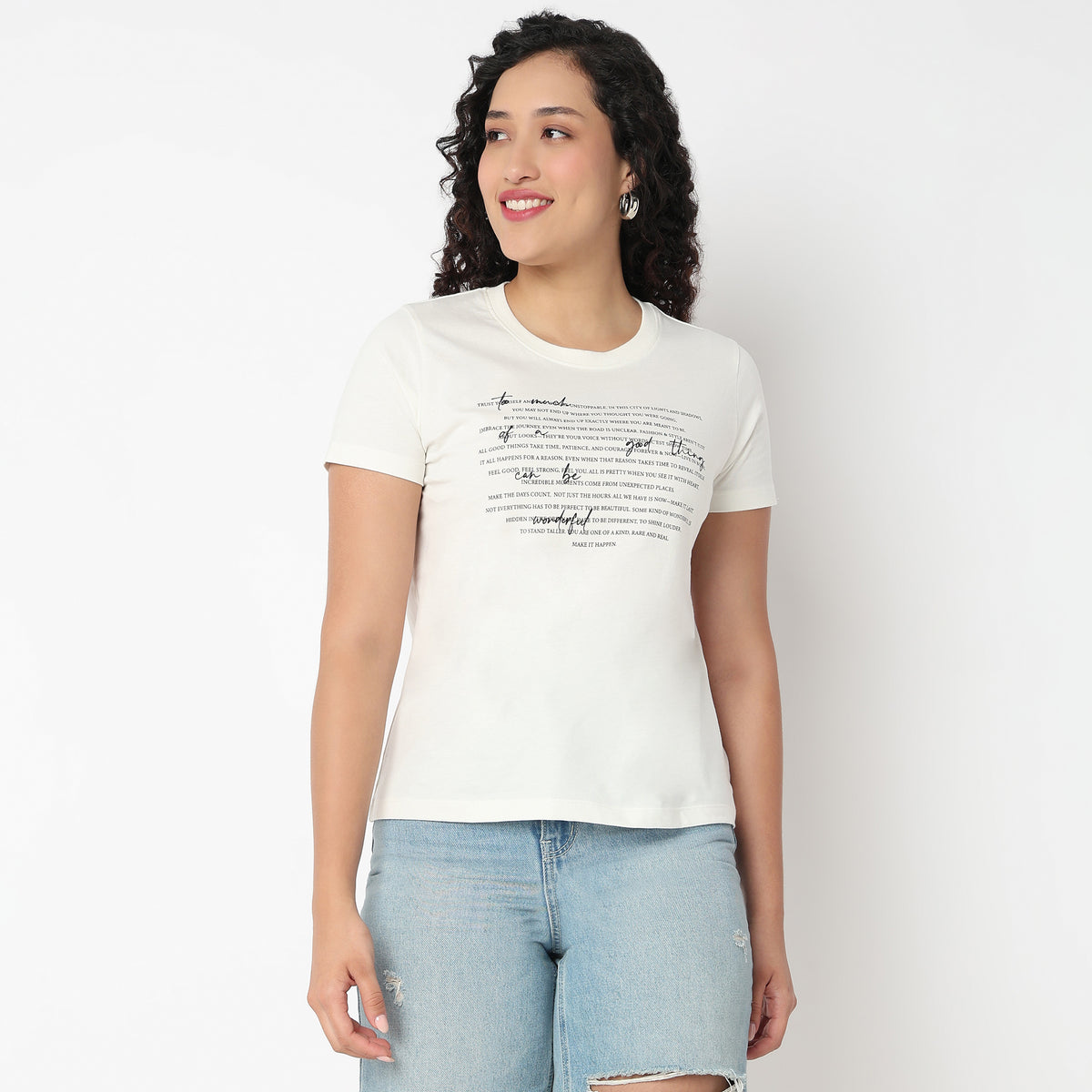 Round Neck Graphic Tees