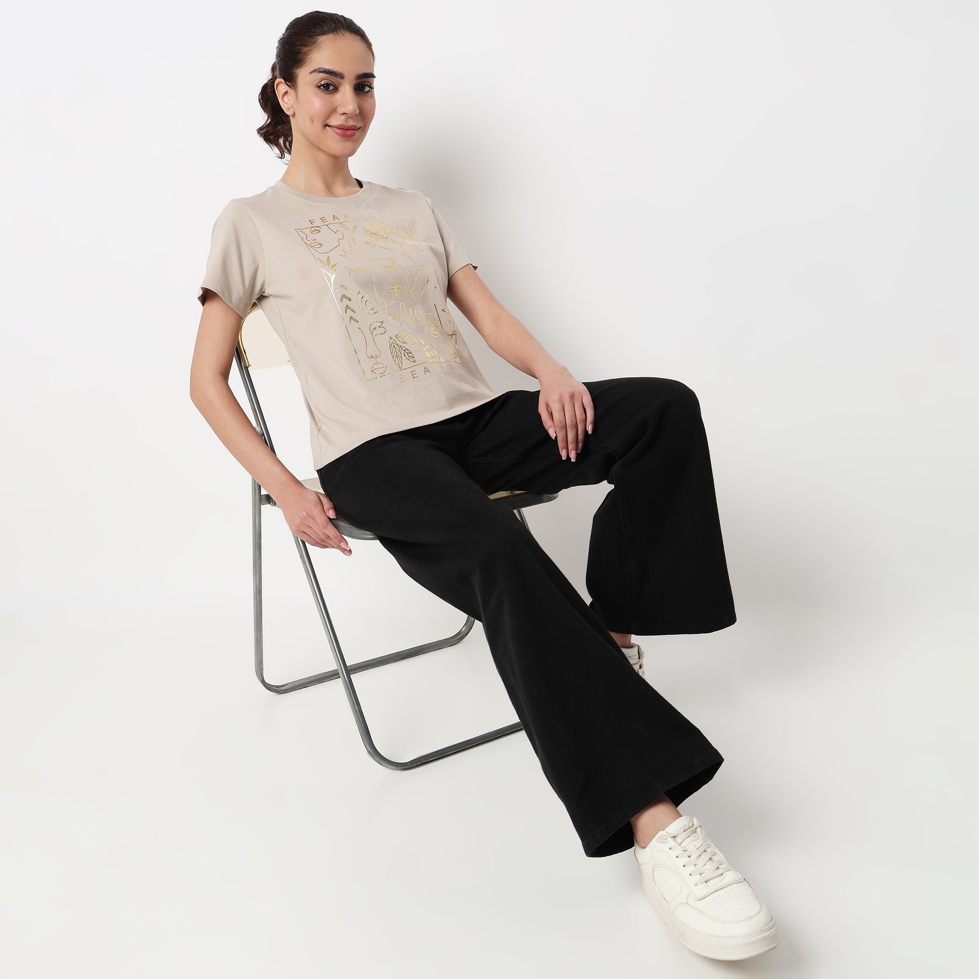 Cotton Crew Neck Graphitee