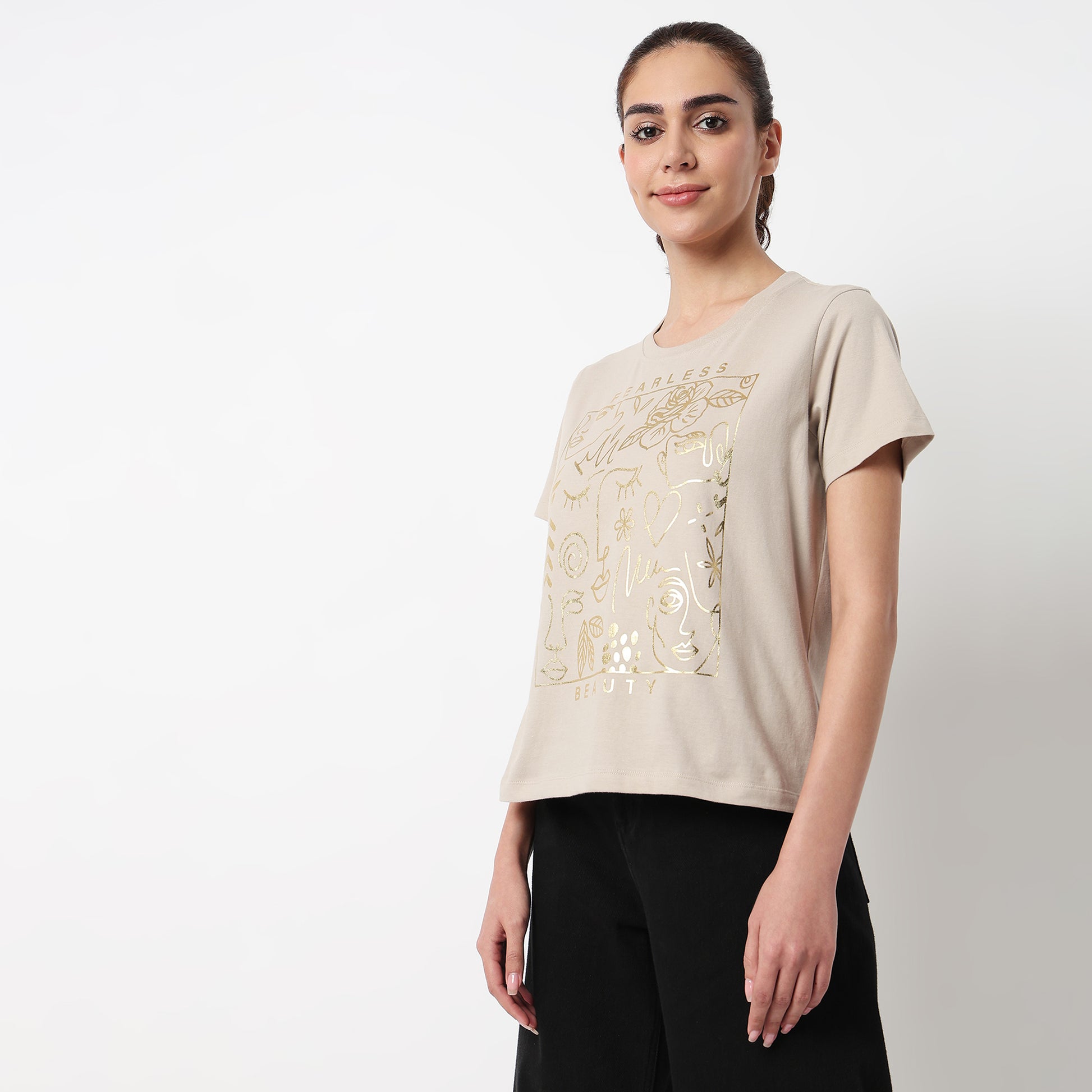 Cotton Crew Neck Graphitee