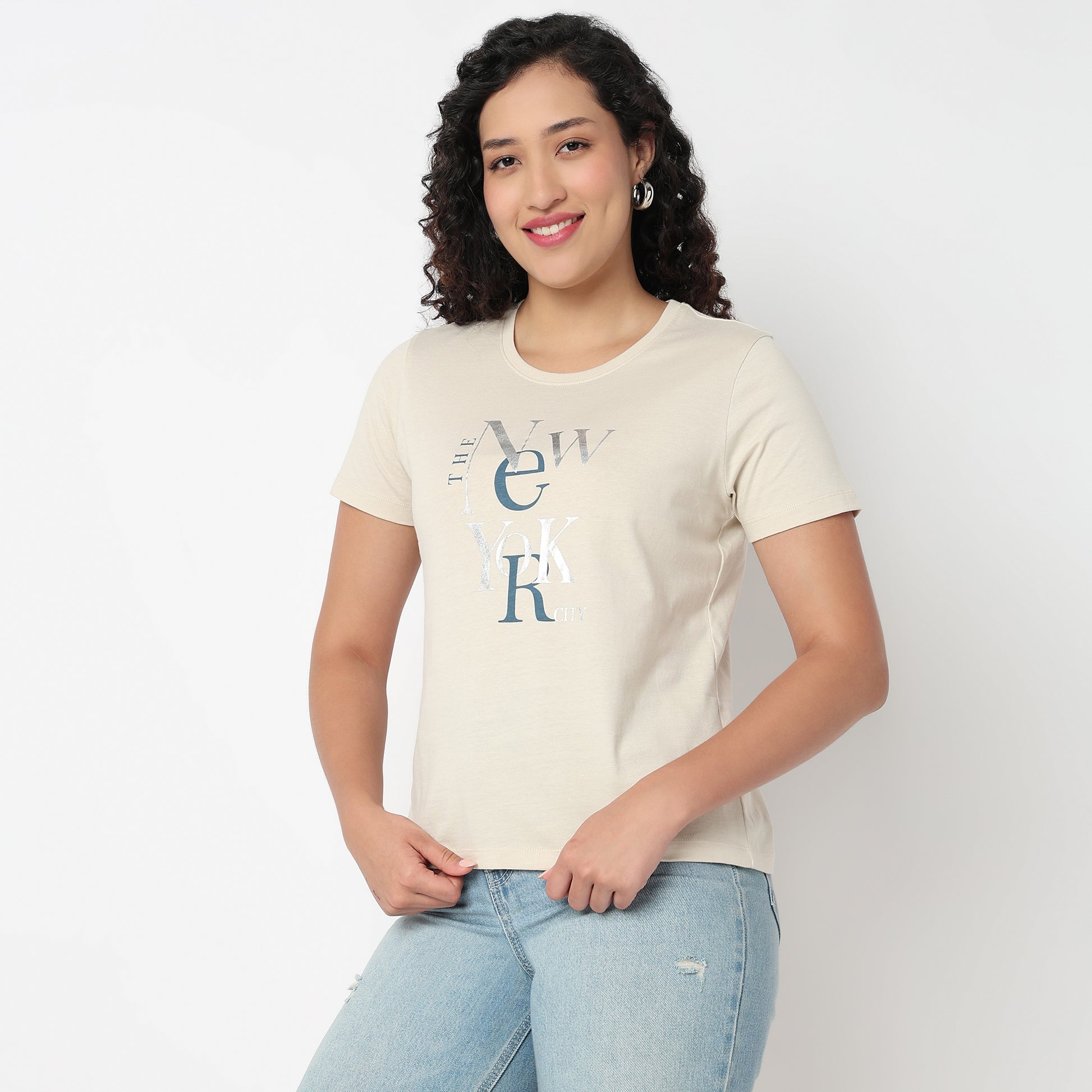 Round Neck Graphic Tees