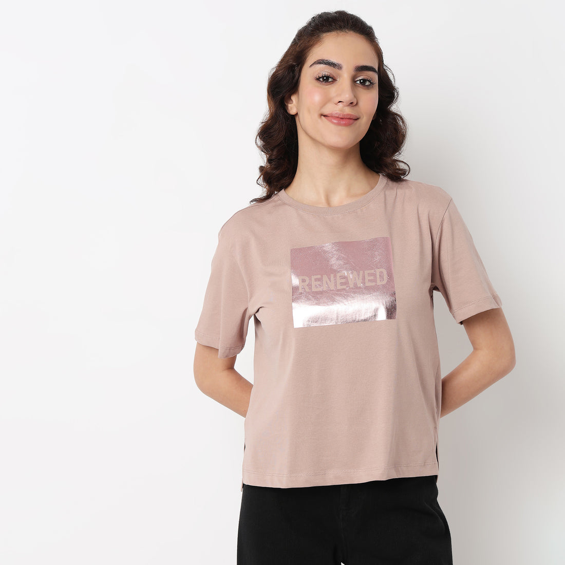 Cotton Crew Neck Graphitee