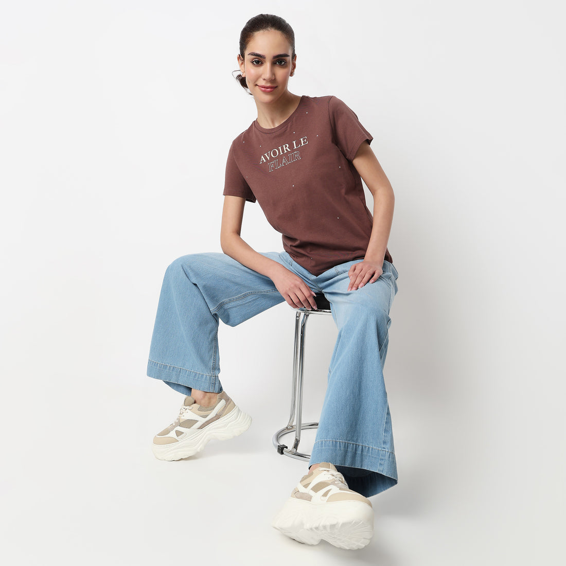 Cotton Crew Neck Graphitee