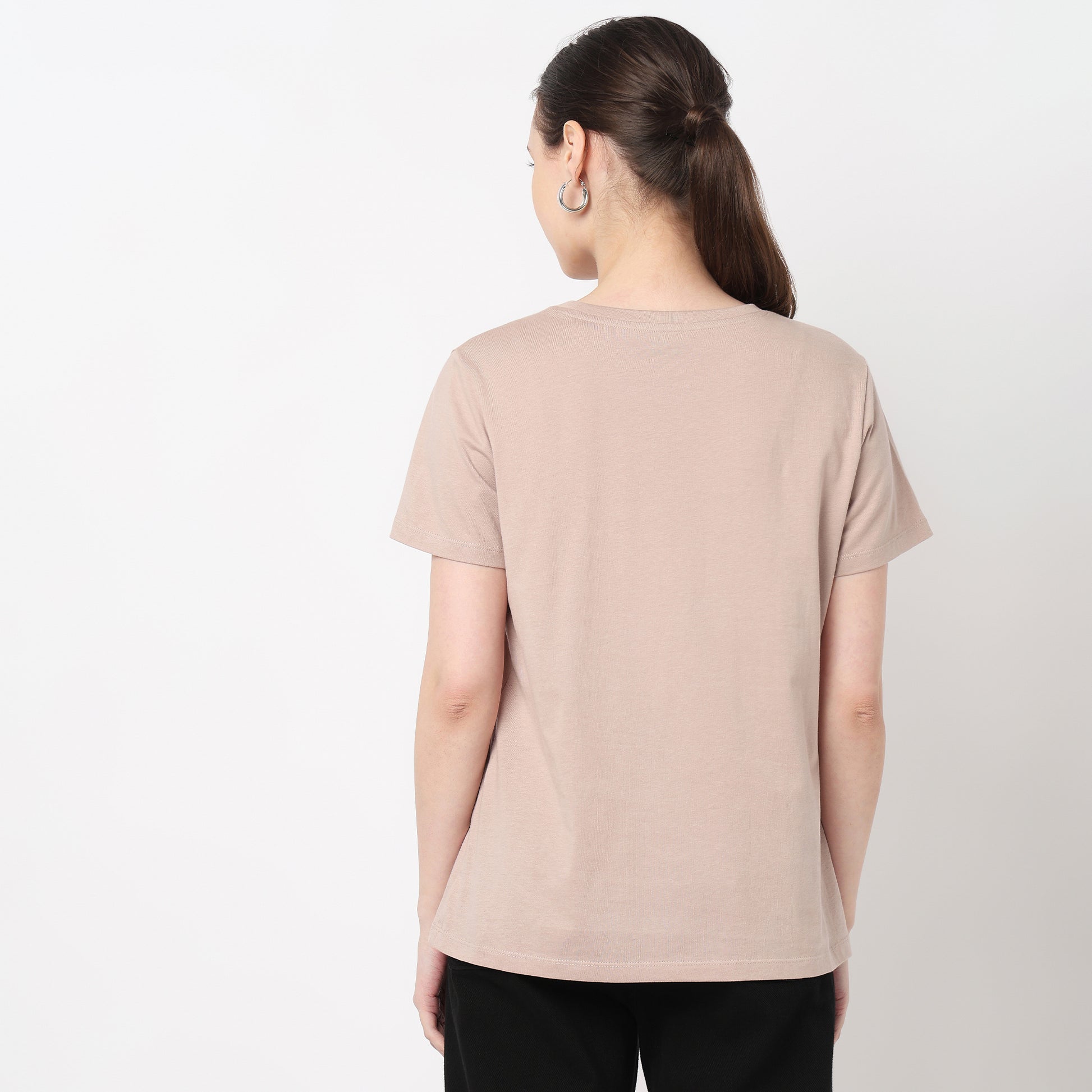 Cotton Round Neck Graphic Tee