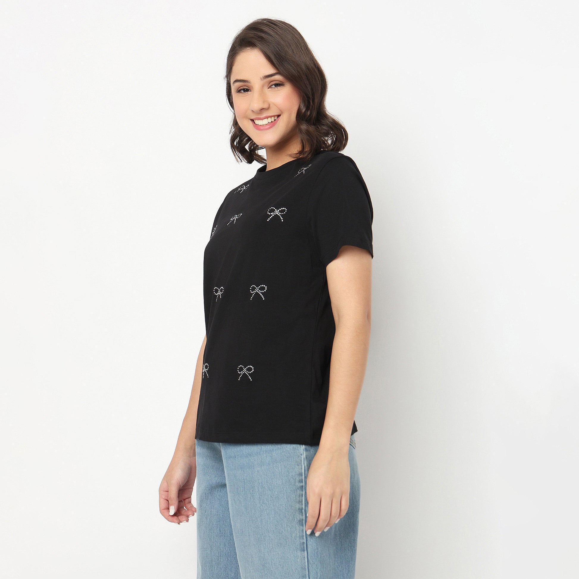 Cotton Crew Neck Graphitee