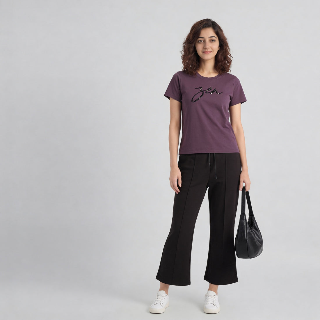 Embellished Crew Neck Graphitee
