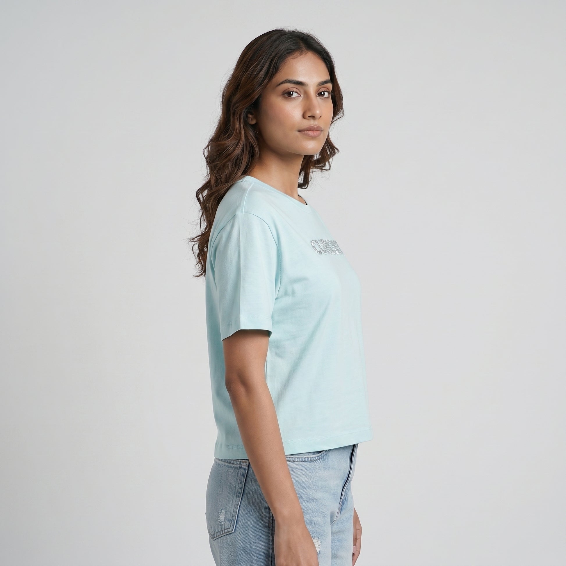 Cotton Crew Neck Graphic T-Shirt