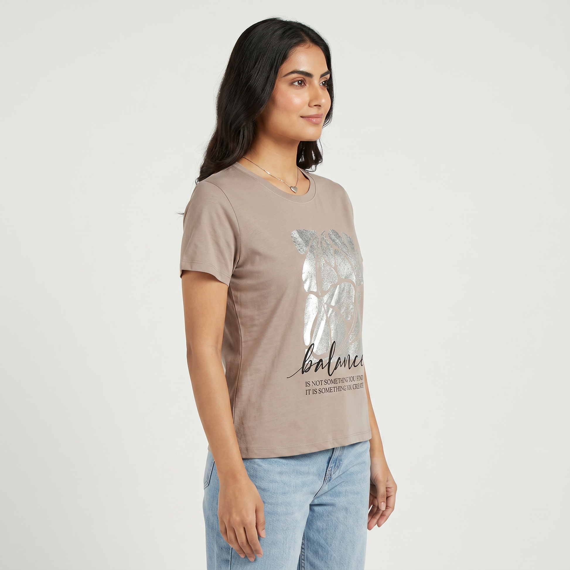 Cotton Crew Neck Graphitee