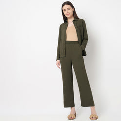 Mid Rise Ankle Length Palazzo