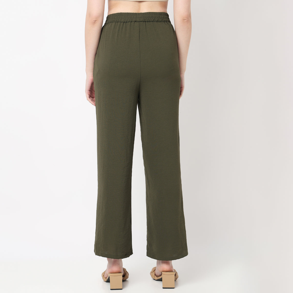 Mid Rise Ankle Length Palazzo