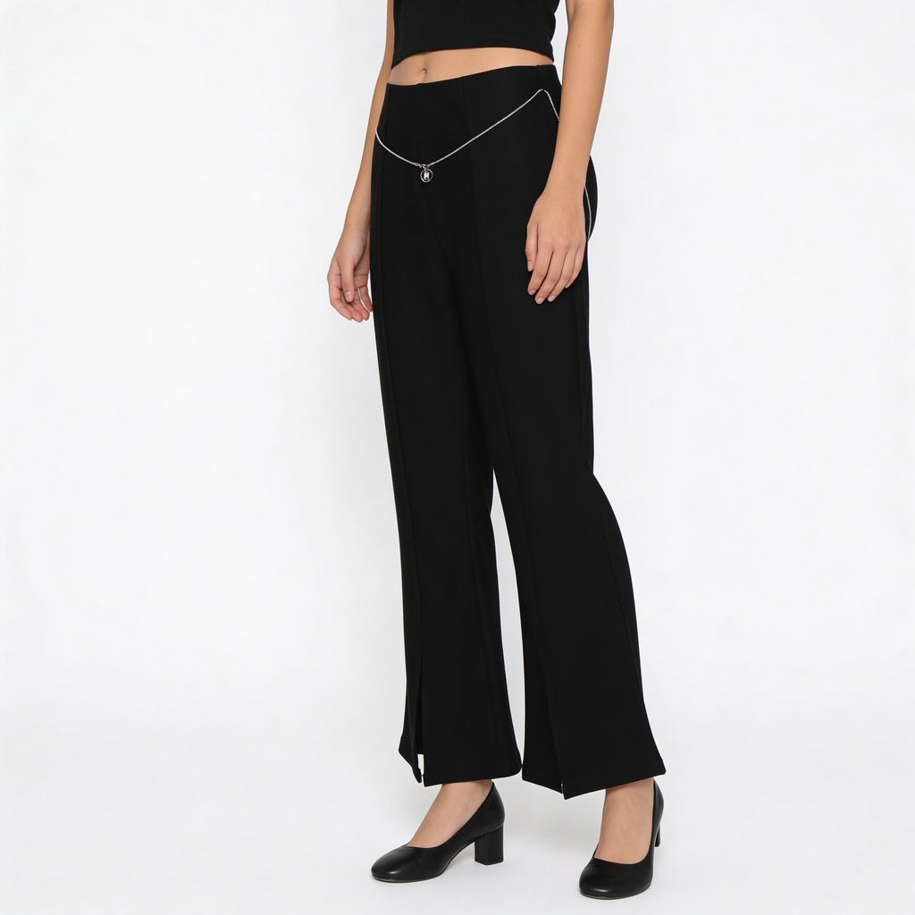 Knitted Mid Rise Palazzo