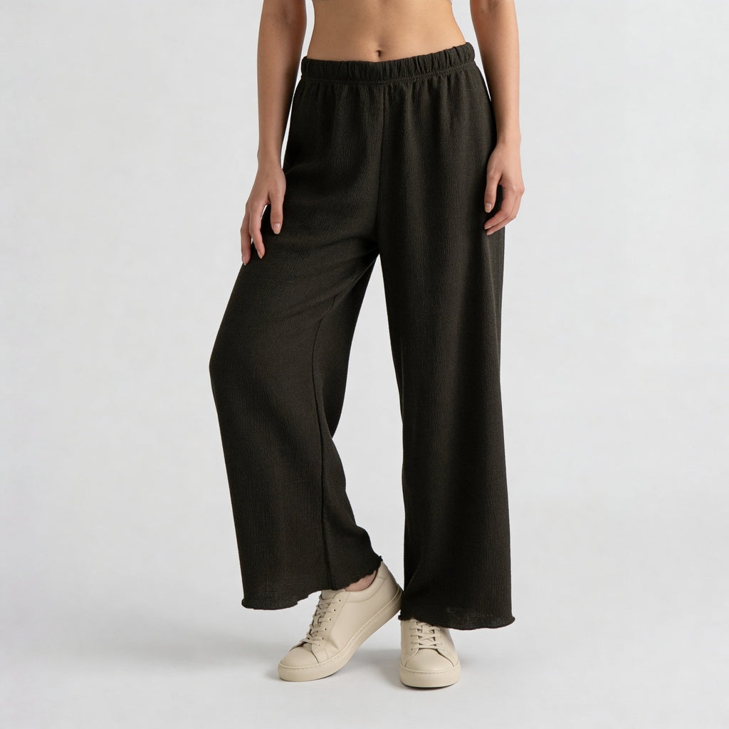 Structured Ankle Length High Rise Palazzos