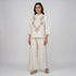 Cotton Embroidered Straight Palazzo