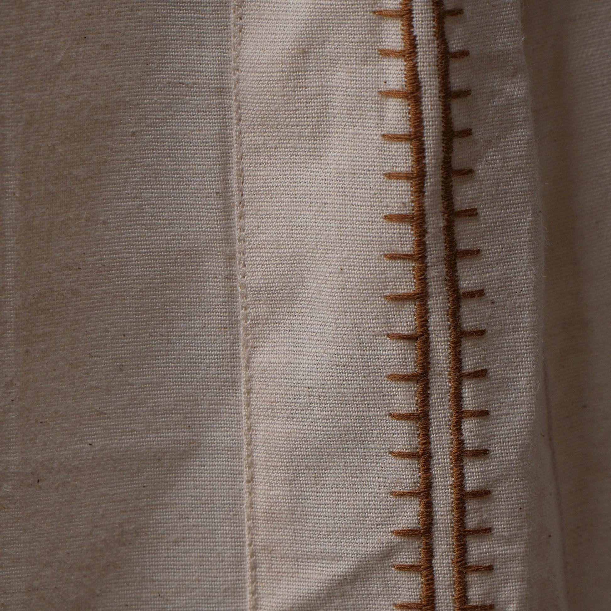 Cotton Embroidered Straight Palazzo