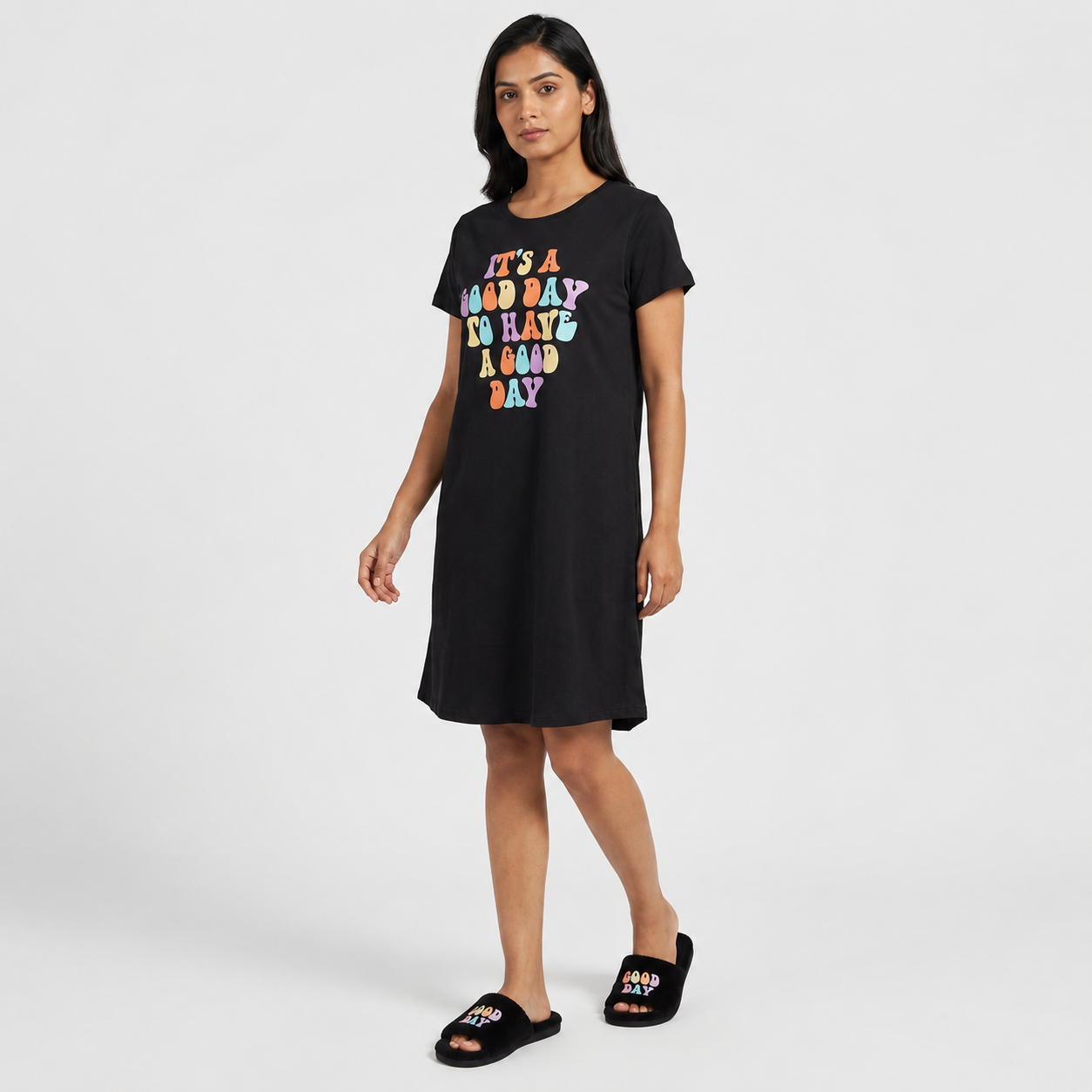 Cotton Printed Short Gown