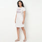 Buy Women Regular Fit Printed Short Sleeve Gown  - Style Union
