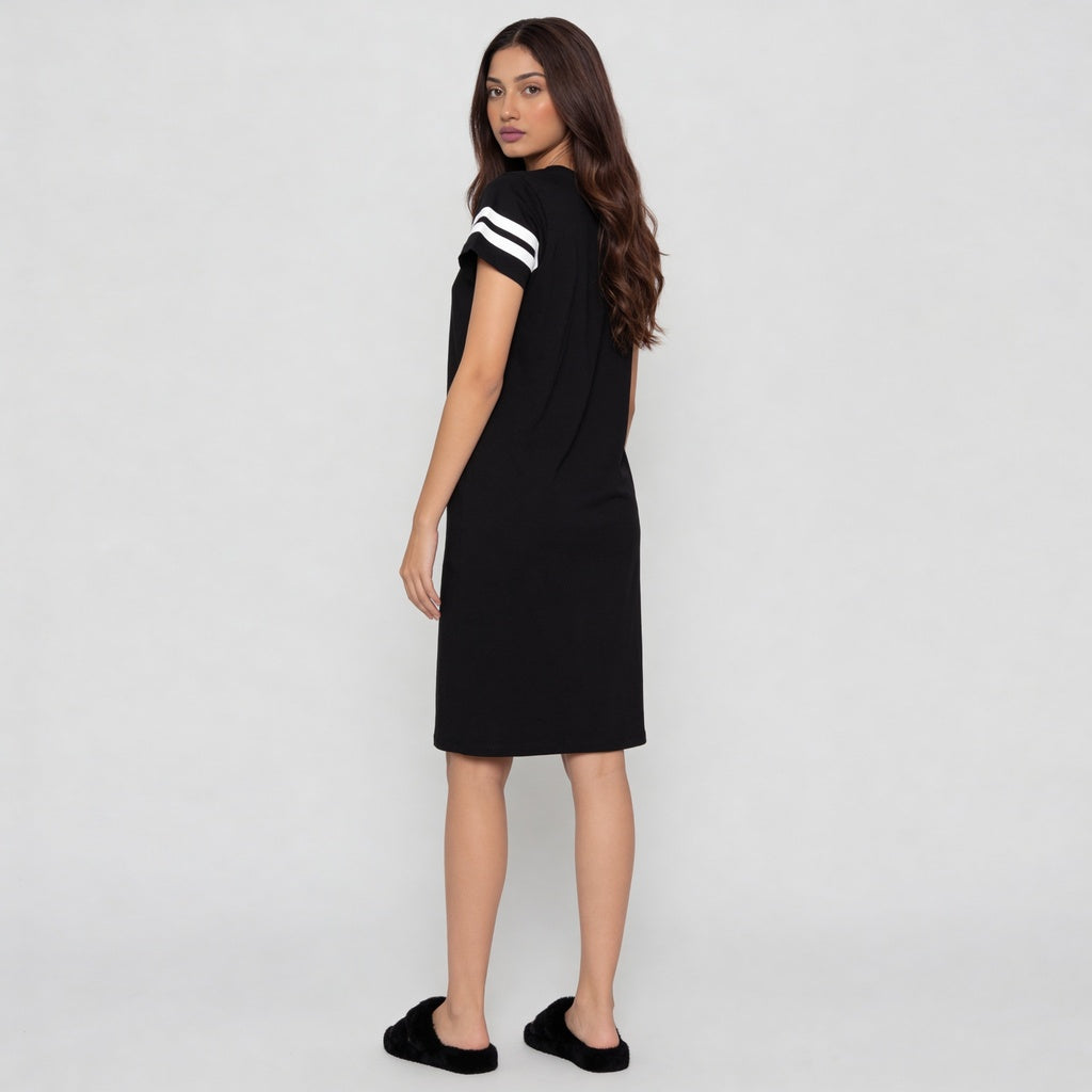 Printed Night Short Gown