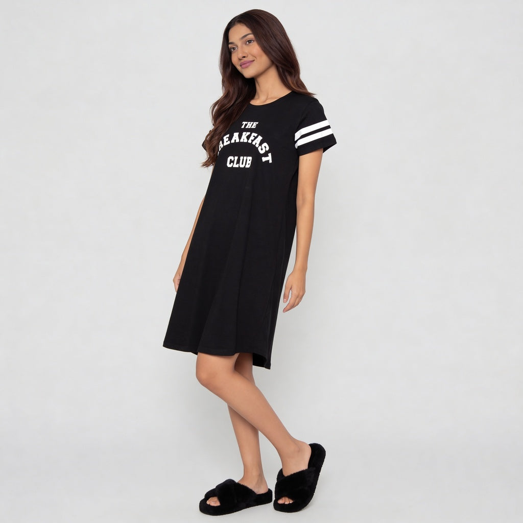 Printed Night Short Gown
