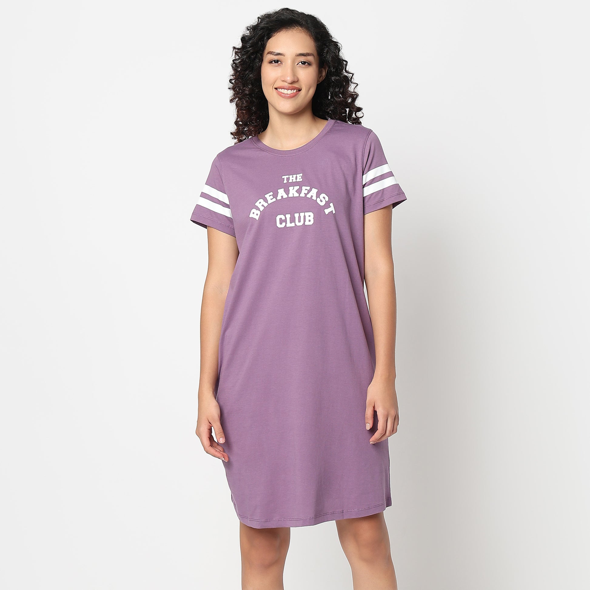 Printed Night Short Gown