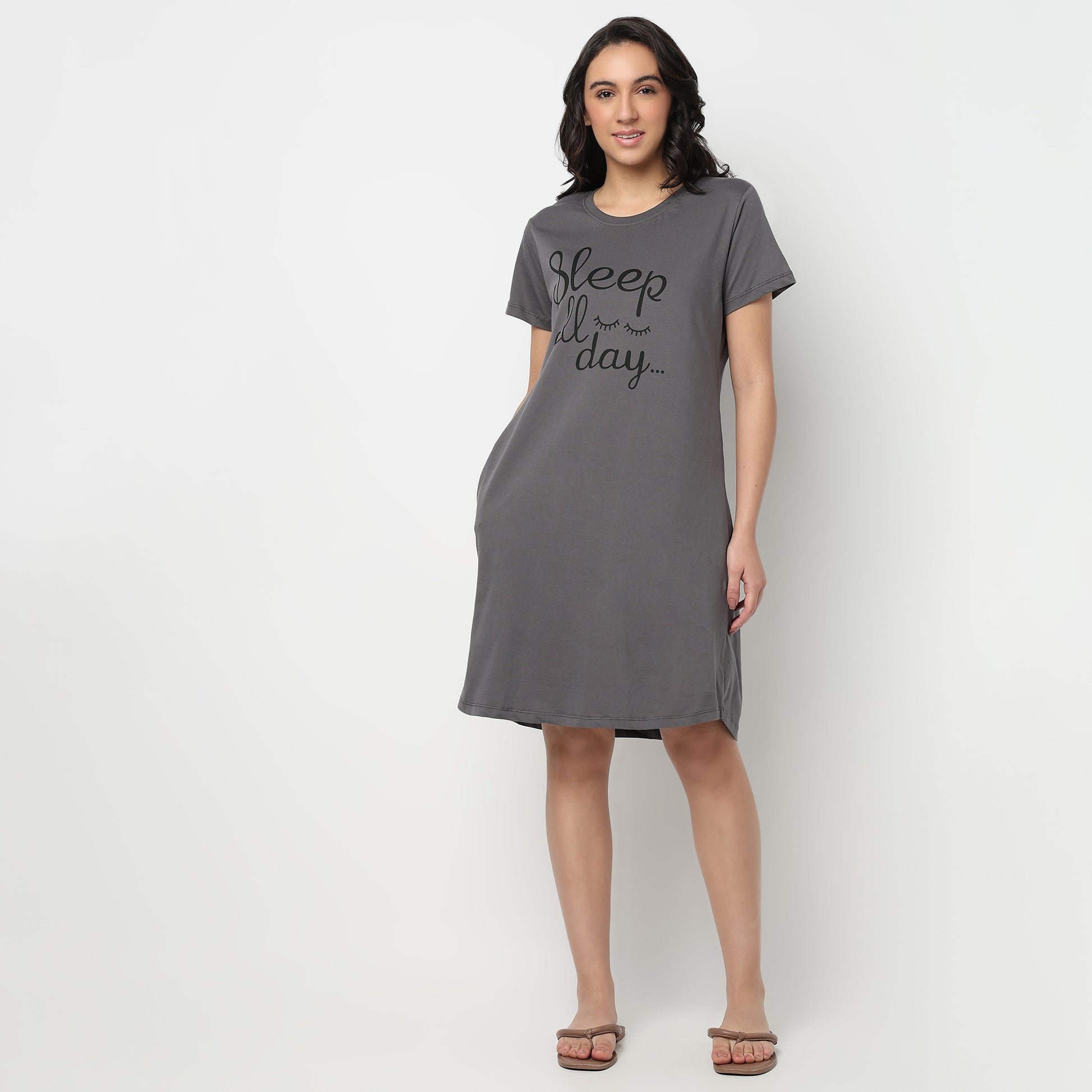 Cotton Printed Short Gown