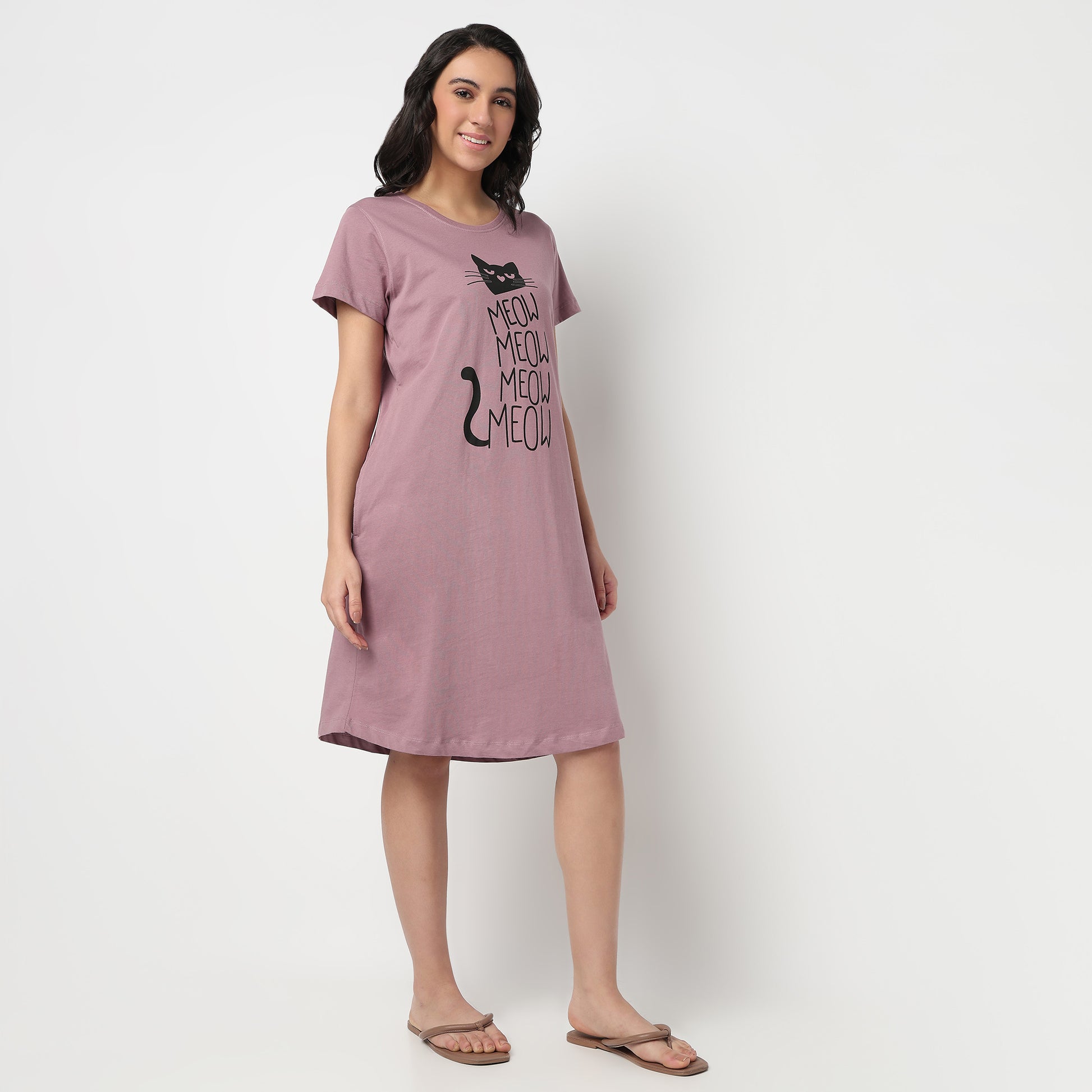 Cotton Printed Short Gown