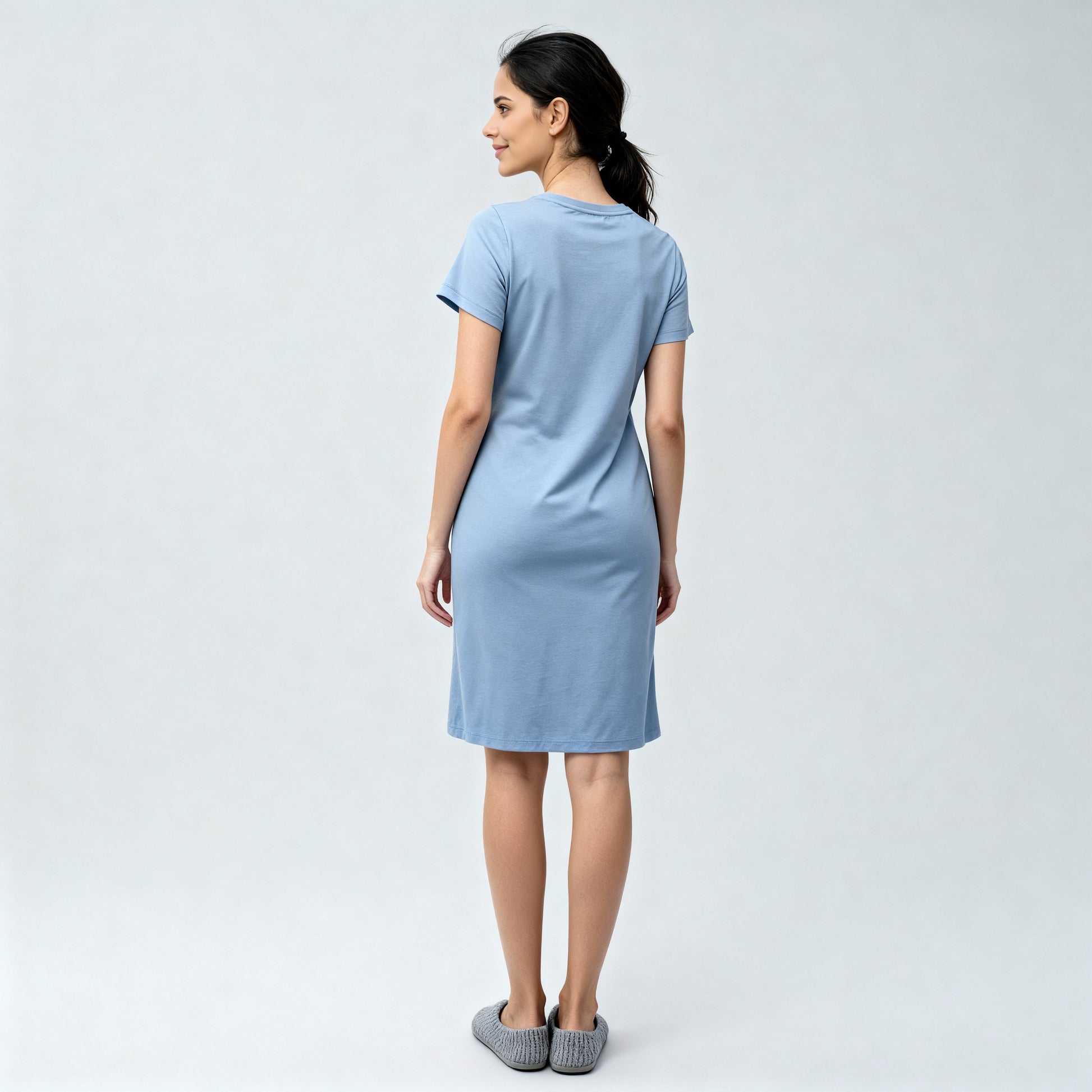 Cotton Chest Printed Short Gown
