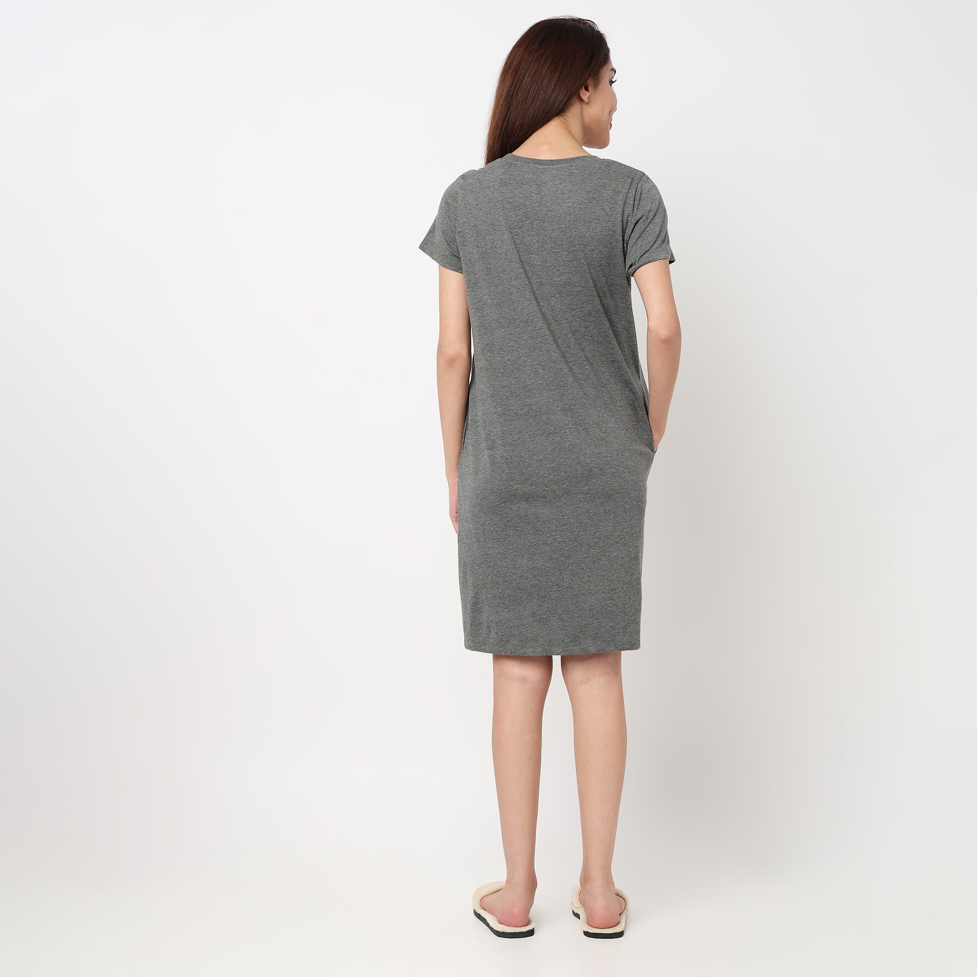 Cotton Printed Knee Length Gown