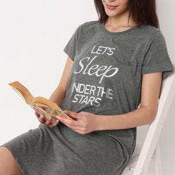 Cotton Printed Knee Length Gown