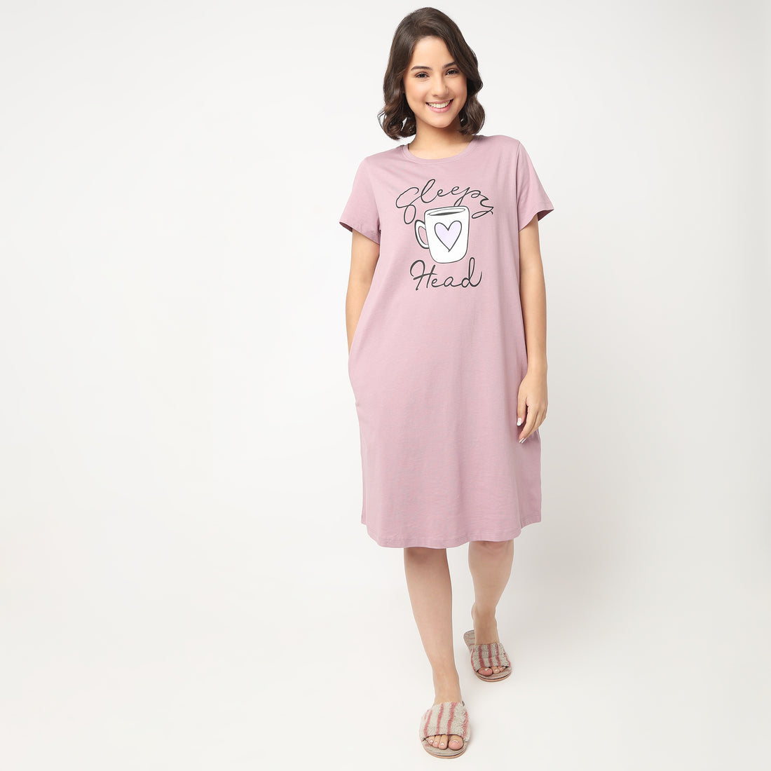 Cotton Printed Short Gown