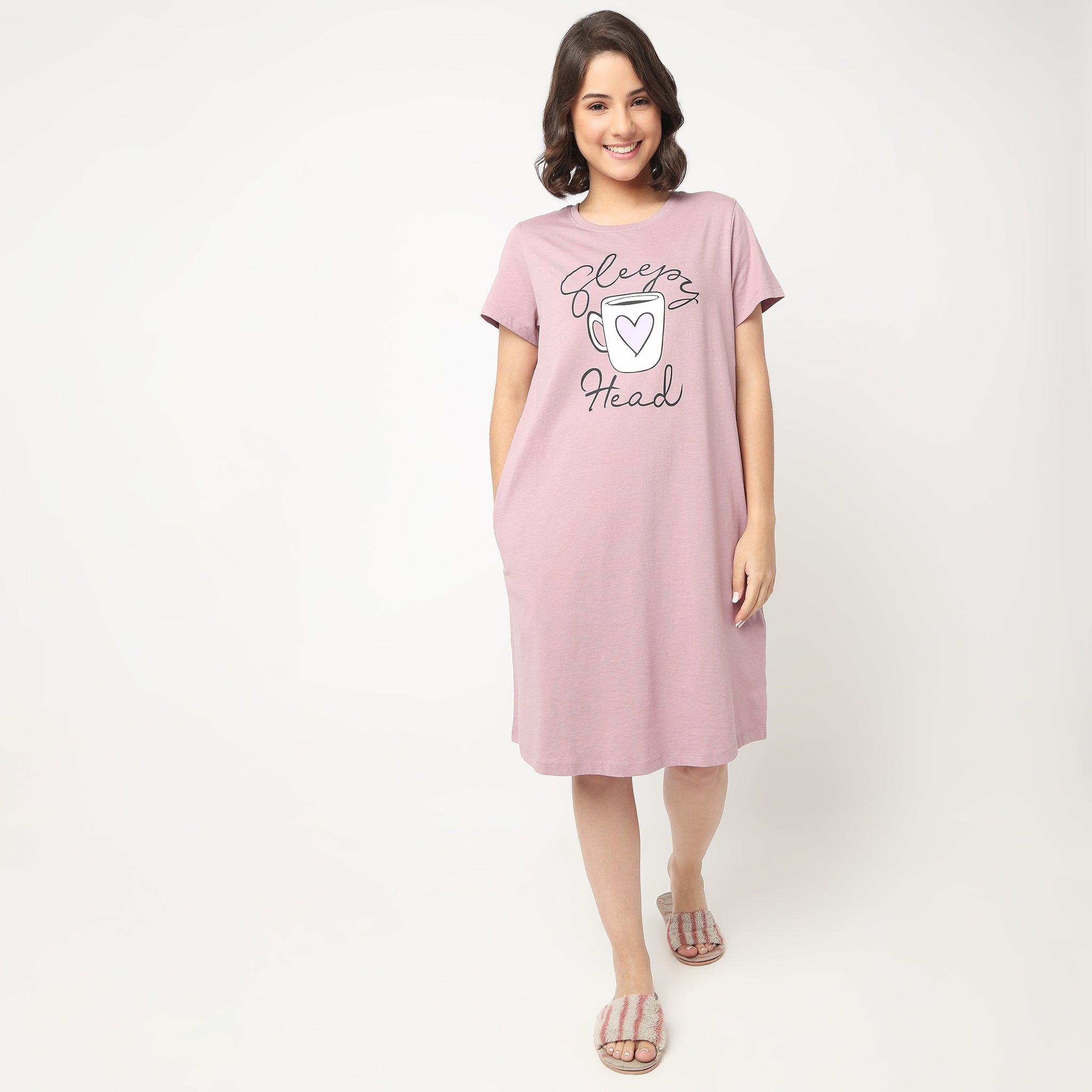 Cotton Printed Short Gown