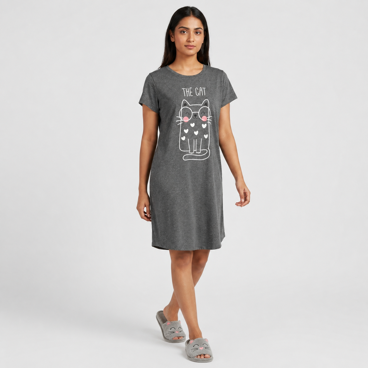 Cotton Printed Short Gown
