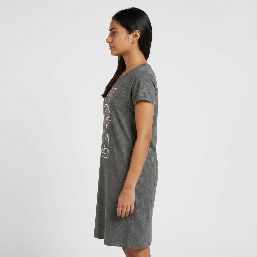 Cotton Printed Short Gown