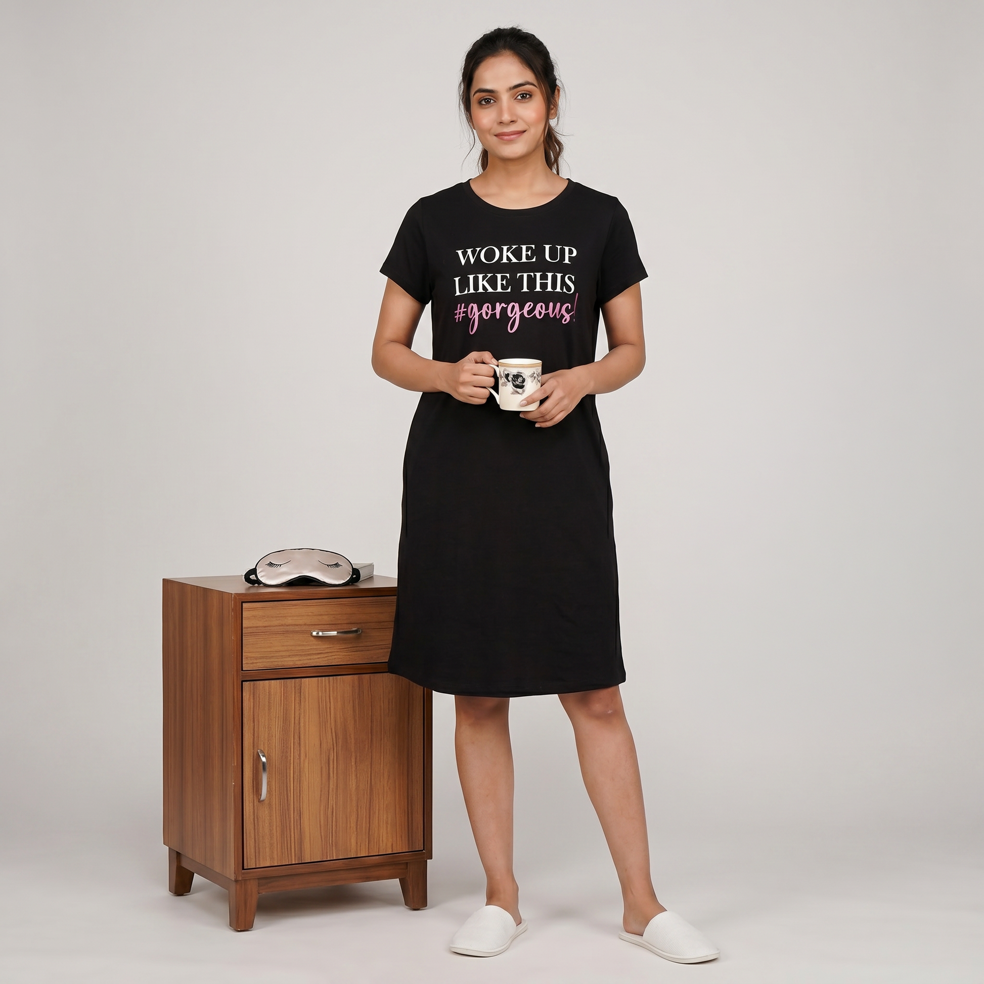Cotton Printed Short Gown