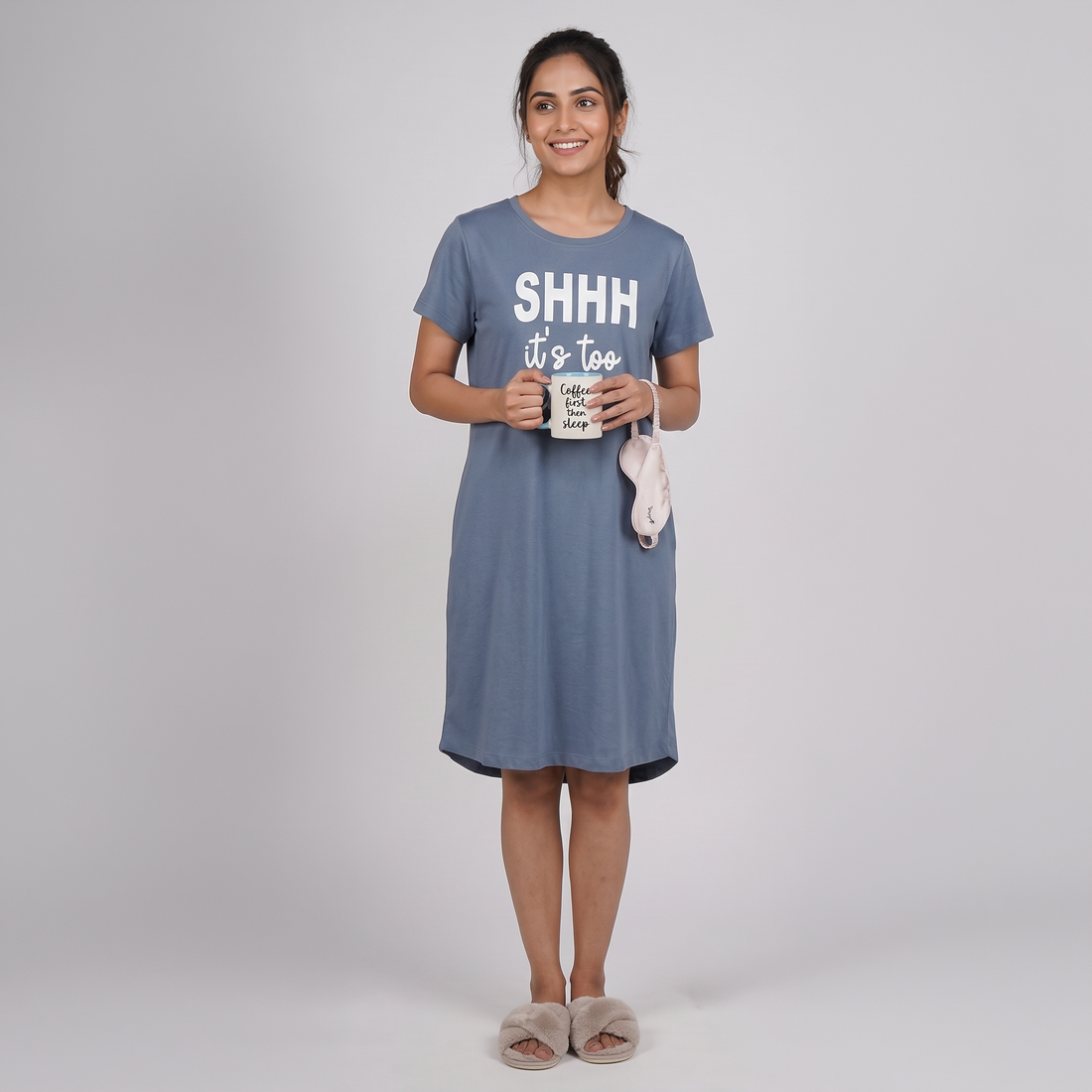 Cotton Printed Short Gown