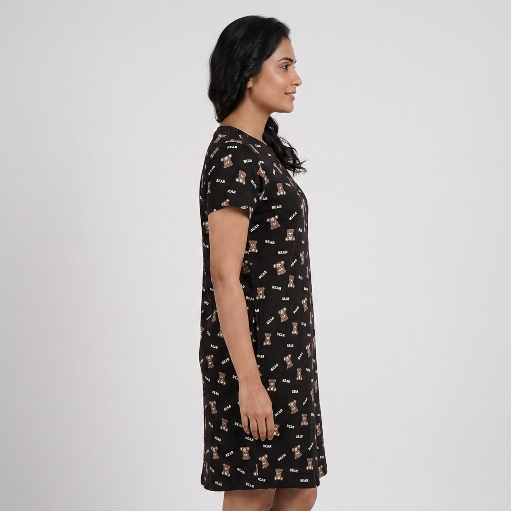 Cotton Printed Short Gown