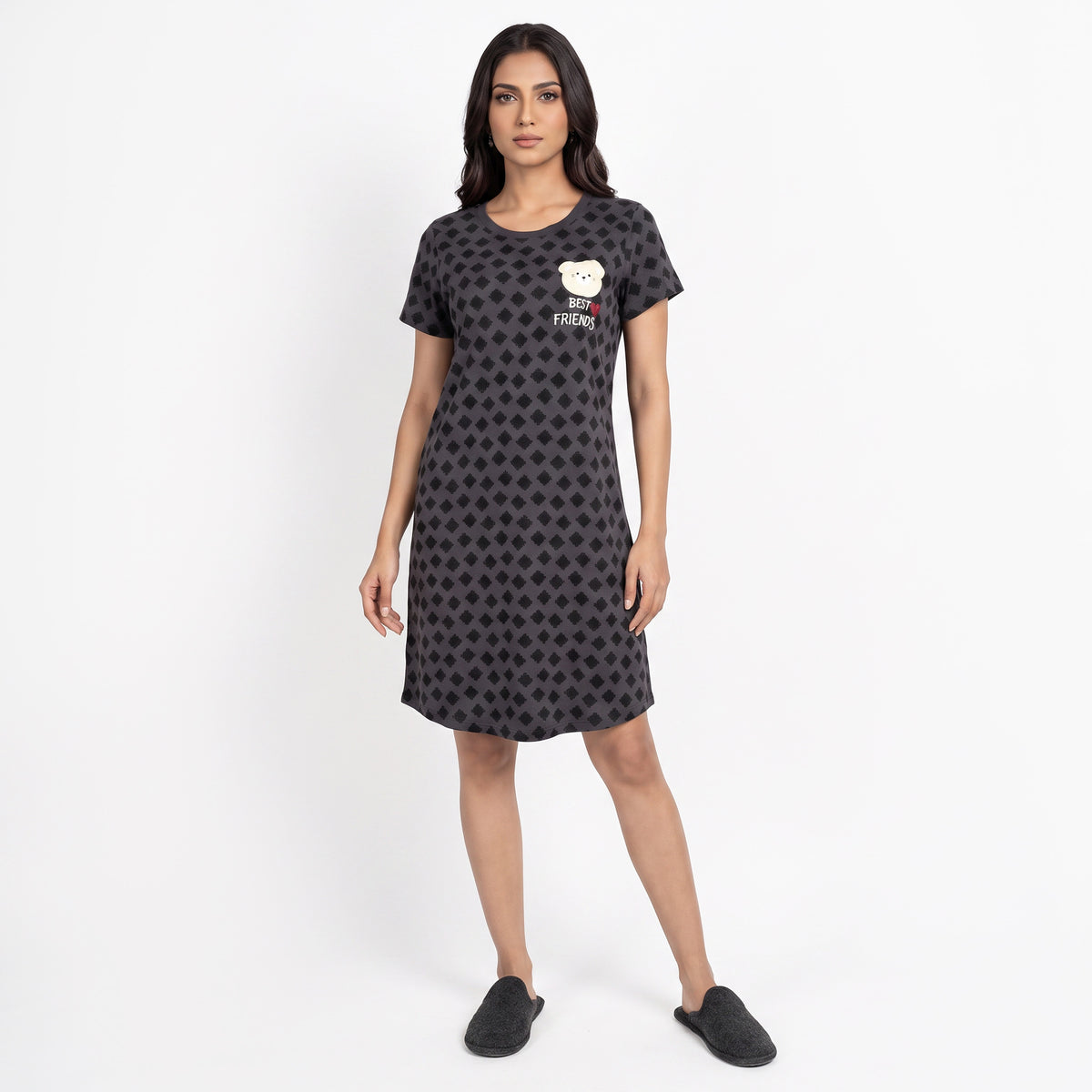 Cotton Printed Short Gown