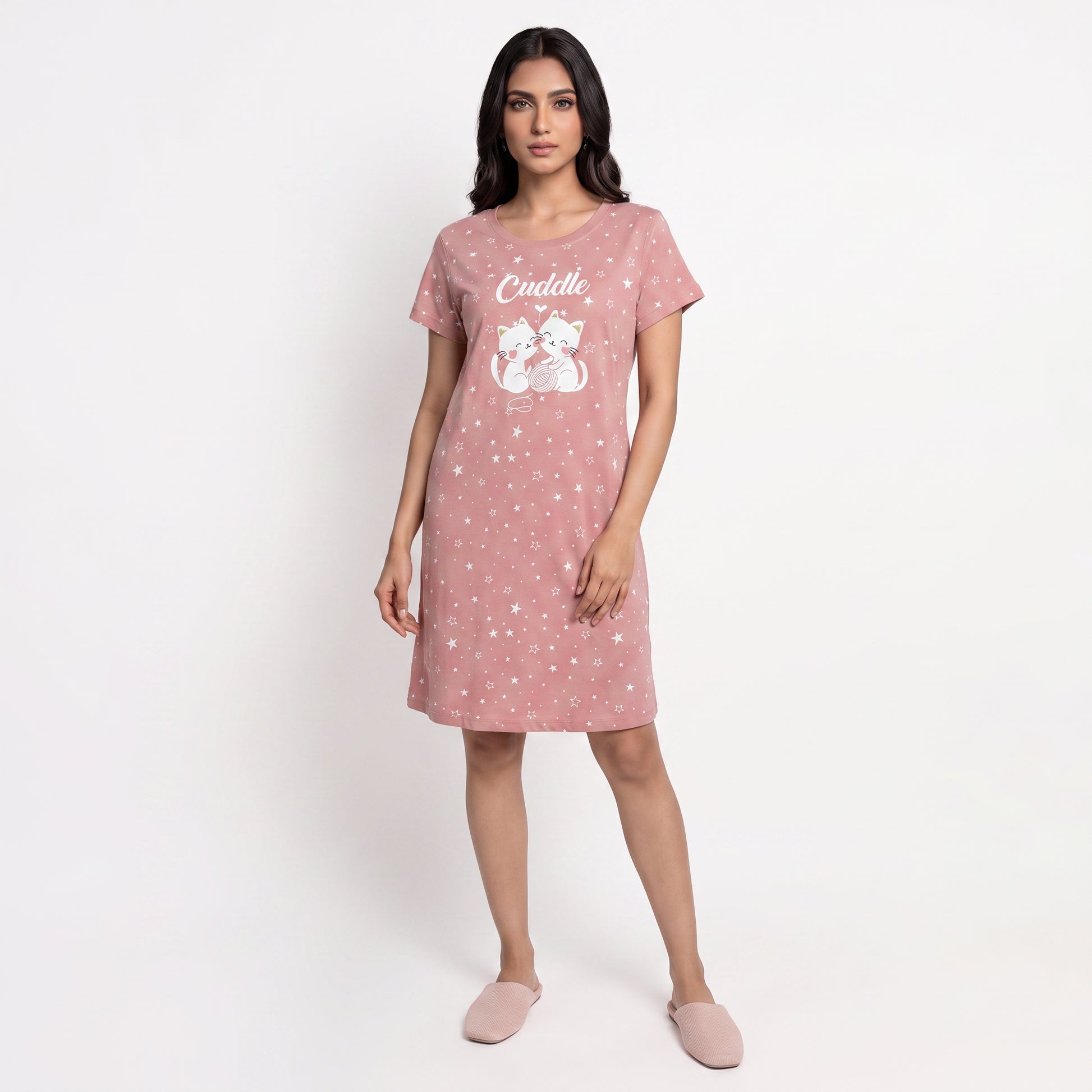 Cotton Printed Short Gown