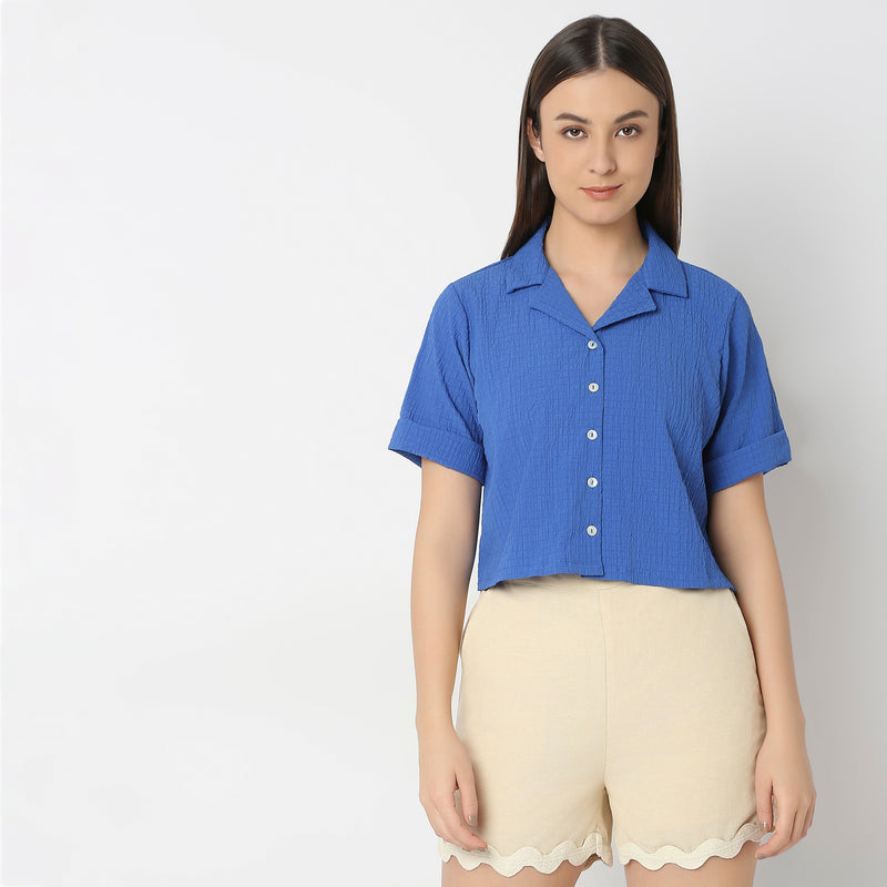 Regular Fit Solid Shirt