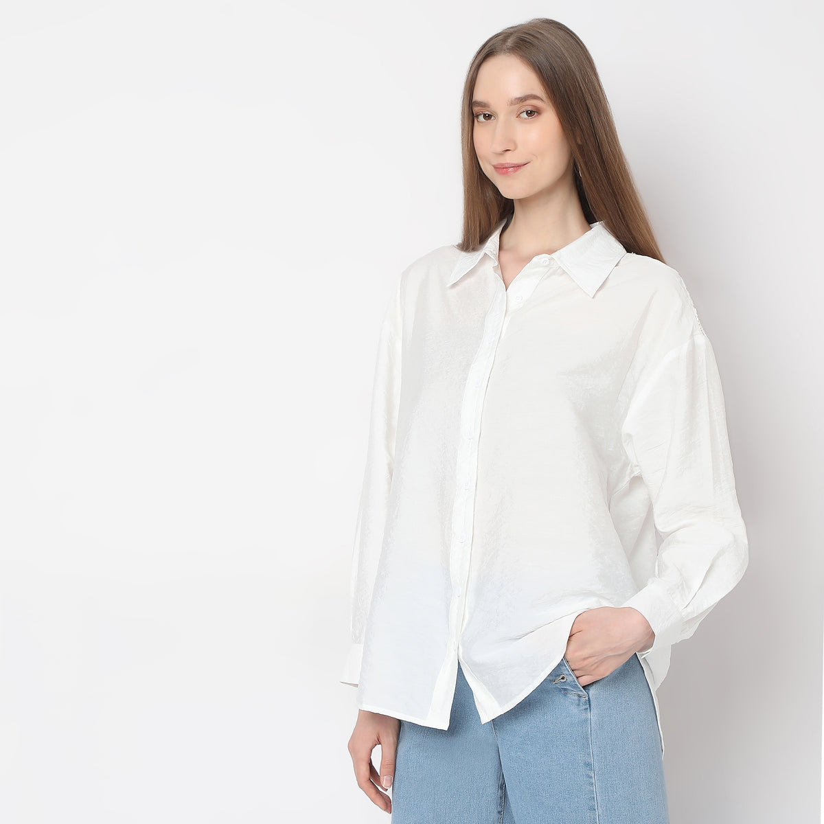 Regular Fit Solid Shirt