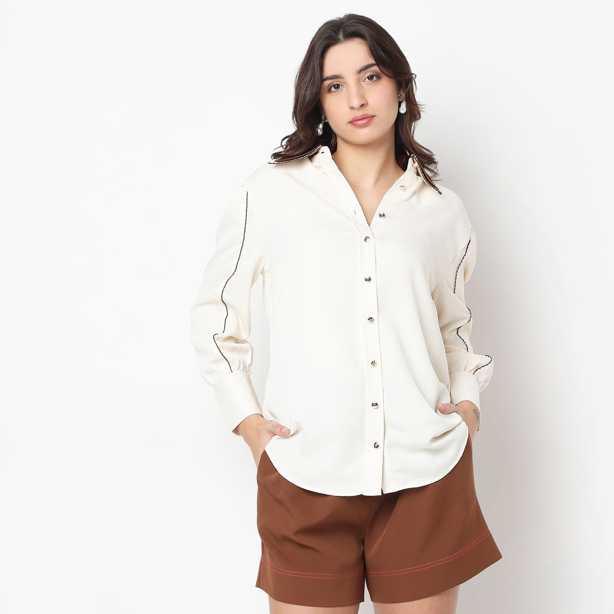 Regular Fit Solid Shirt